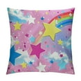 thumbnail image 1 of Shiartex Watercolor Rainbows Throw Pillow Covers,Cartoon Colorful Stars Hand Drawn Graffiti Cushion Covers  for Camper Office,Girly Pink Print Draemy Pillowcases Outdoor Pillow Covers ，Multi-Size, 1 of 5