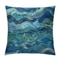 thumbnail image 1 of Shiartex  Wave Pillows Ocean Sea Water Gradient Blue Beach Waves Lines Stripes Throw Pillow Cover Decorative Pillow Case Square Cushion Accent Home, 1 of 5