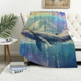 thumbnail image 1 of Shiartex Whales Throw Blanket, Warm Thick Soft All Season Fluffy Couch Throw, Cozy Flannel Blanket Sofa Bed, Anti-Pilling Washable Bed Blanket 40x50in, 1 of 6