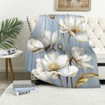 thumbnail image 1 of Shiartex White Flowers Print Blanket Lightweight Blanket for All Seasons Excellent Hand Feel Gifts for Boys Girls Adults 50x60in, 1 of 6