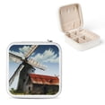 thumbnail image 1 of Shiartex Windmill Barn Red Roof Christmas Gifts Jewelry Box, Small Jewelry Organizer for Women Necklace, Ring, Earring Storage White, 1 of 5