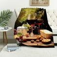 thumbnail image 1 of Shiartex Wine Cheese Crackers Soft Cozy Printed Blanket & Throw for All Seasons Lightweight Travel Throw Blanket 60x80in, 1 of 6