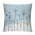 thumbnail image 1 of Shiartex  Winter Throw Pillow Cushion Cover, Vector Snow Landscape with Blooming Flowers Dotted Background, Decorative Square Pillow Case, Brown Blue, 1 of 5