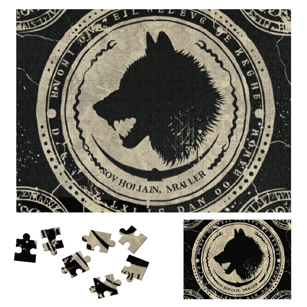 Shiartex Wolf Circle Wooden Jigsaw Puzzle for Adults and Kids ...