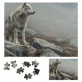 thumbnail image 1 of Shiartex Wolf Mountain Fog Wooden Jigsaw Puzzle, Challenging Difficult Wood Puzzles for Adults, Gift for Family Friends 500 PCS, 1 of 6