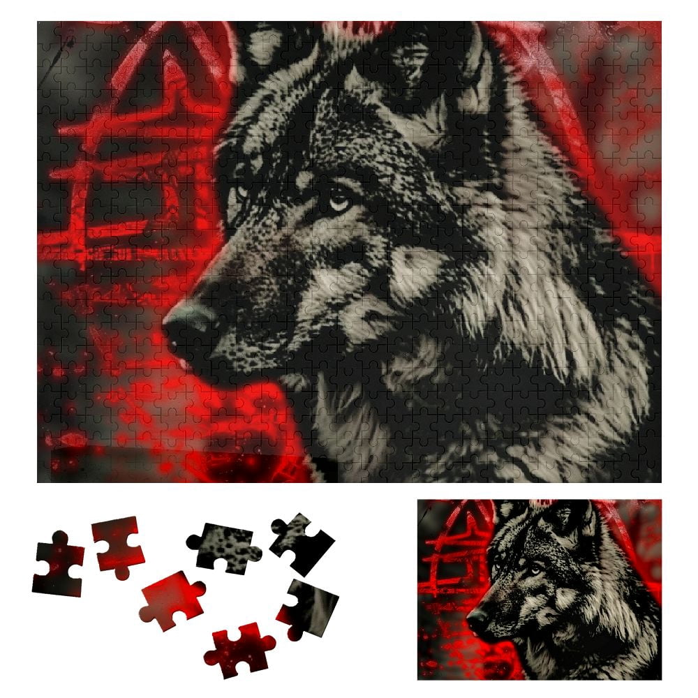 Shiartex Wolf Wooden Jigsaw Puzzle for Adults and Kids, Challenging ...