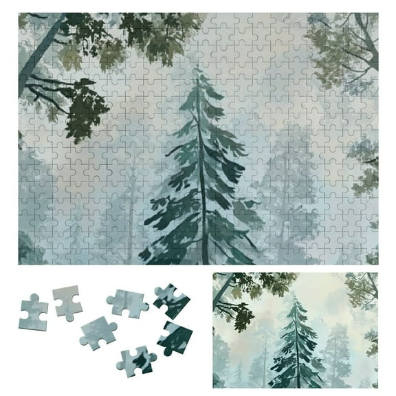 Shiartex Wooden Jigsaw Puzzle for Adults - Premium Eco-Friendly Wood - Calming Fog Theme - Ideal Gift for Family Friends - Home Decor Art Piece 300 PCS