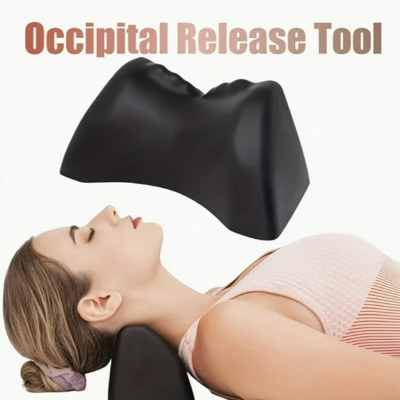 Shiatsu Cervical Stretching Pillow - Adjustable Cervical Traction Massager with Finger- Trigger Points, Reverse Arch Neck & Shoulder, Spinal Decompression Tool for /Office Use, (Occipital Release