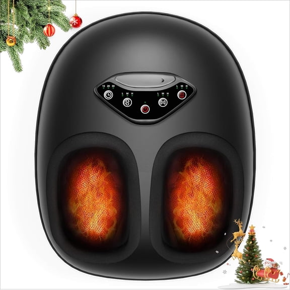 Shiatsu Foot Massager with Heat, FSA Eligible, Kneading, Compression, Vibration, Feet Massage Machine for Plantar Fasciitis, Neuropathy, Foot Warmer, Gifts for Women Men,Size 13