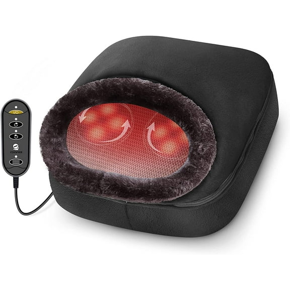 Shiatsu Foot Massager with Heat- Kneading Back Massager with Heating Pad, Heated Foot Warmer, Electric Feet Massager Machine for Plantar Fasciitis,Neuropathy,Foot Stress Relief