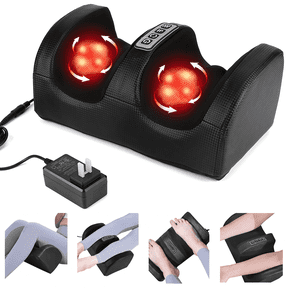 Shiatsu Foot Massager Machine with Heat, Foot and Calf Massager with Massage Roller, Deep Tissue Massager for Plantar Fasciitis, Pain Relief, Promotes Blood Circulation, Gifts for Women & Men