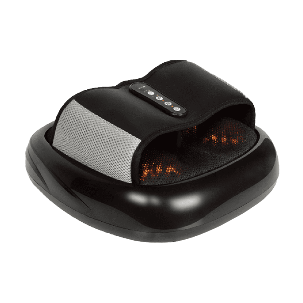 Shiatsu Foot Massager with Heat - Black, 3-in-1 Air Pressure Acupuncture & Kneading for Instep & Sole Reflexology Foot Massager