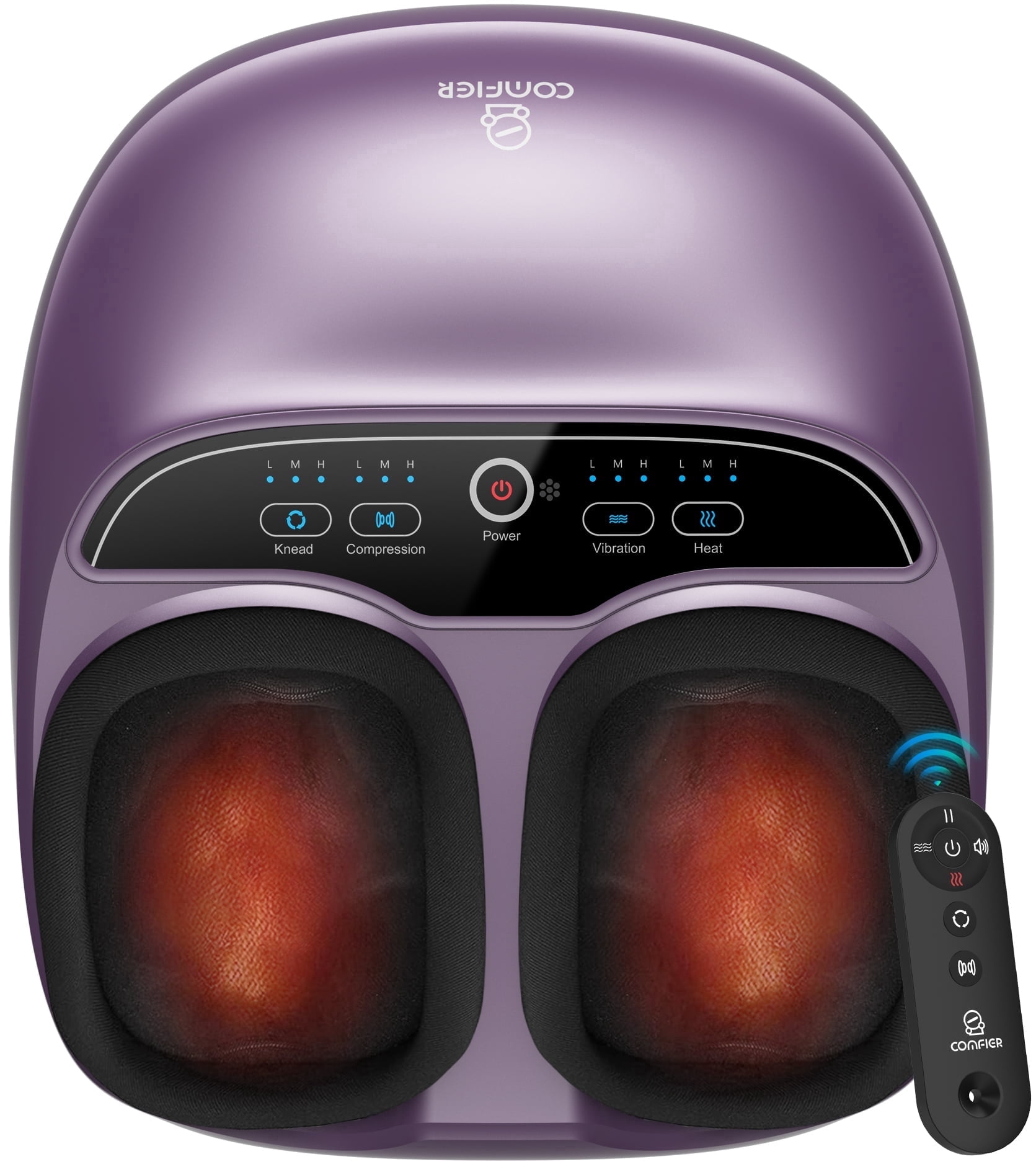 Shiatsu Foot Massager with Heat, Comfier Foot Massage Machine for Blood Circulation Neuropathy, Gifts for Mom Dad , Purple