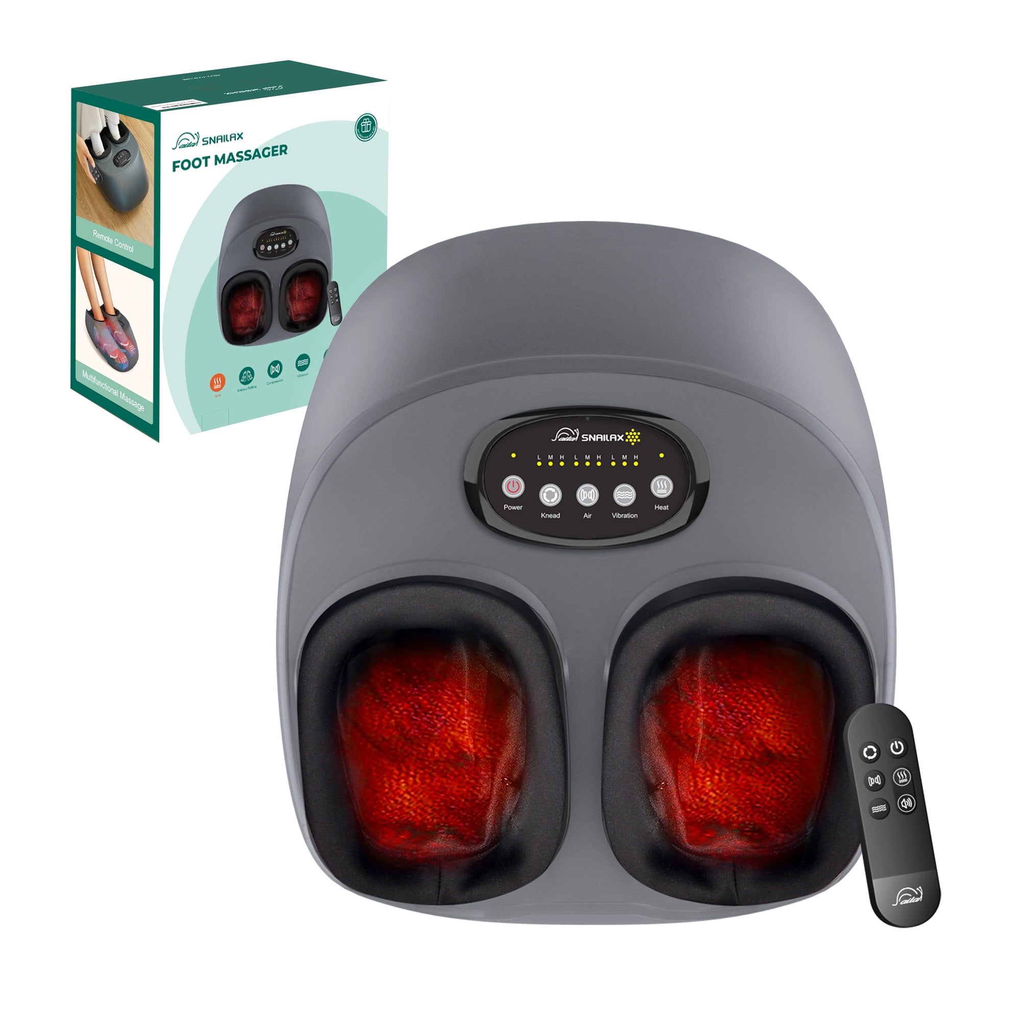 Shiatsu Foot Massager with Heat, Snailax Vibration Foot Massager