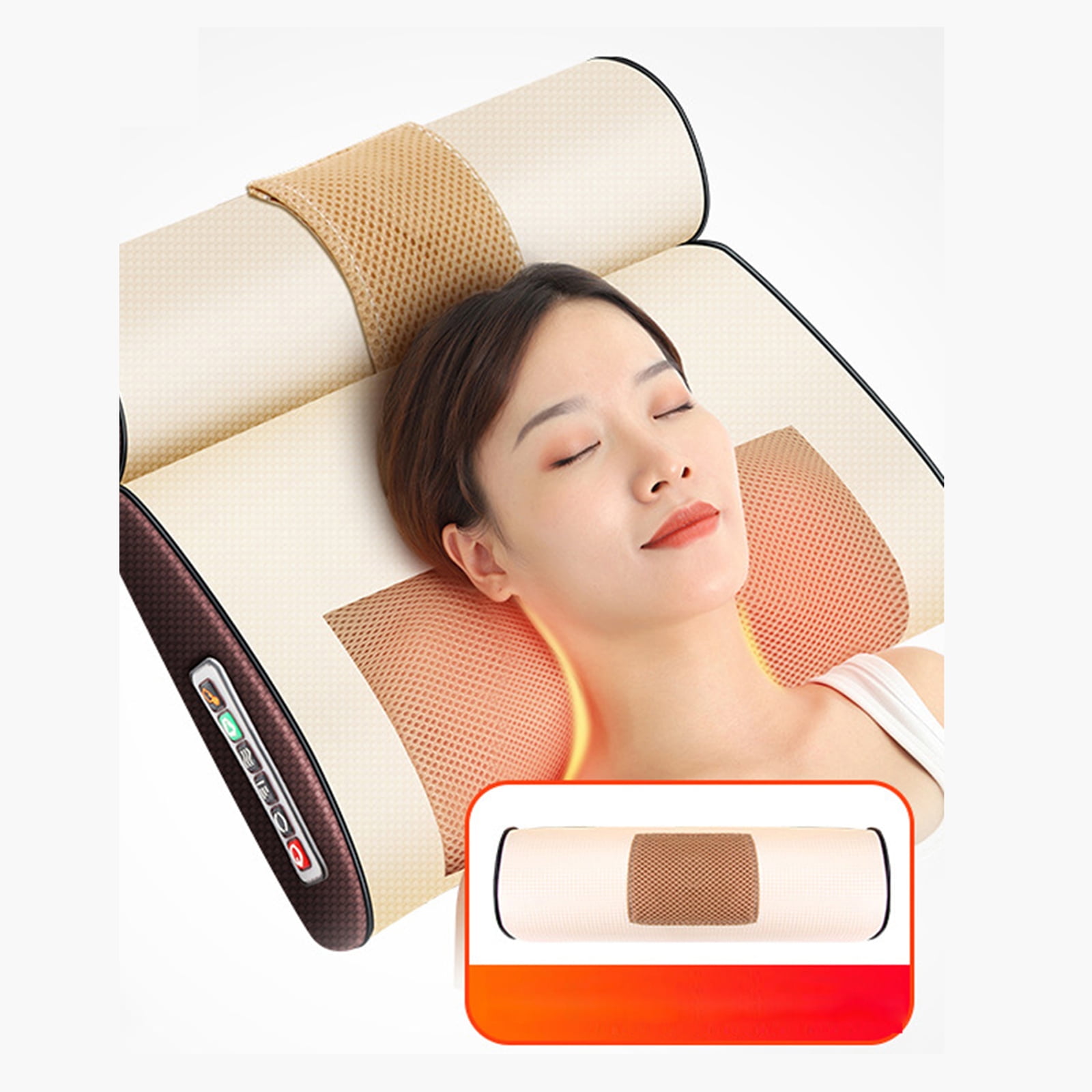 NURSAL Neck Shoulder Massager Pillow for pain relief, Shiatsu Deep Tis –  NineCentral - Europe