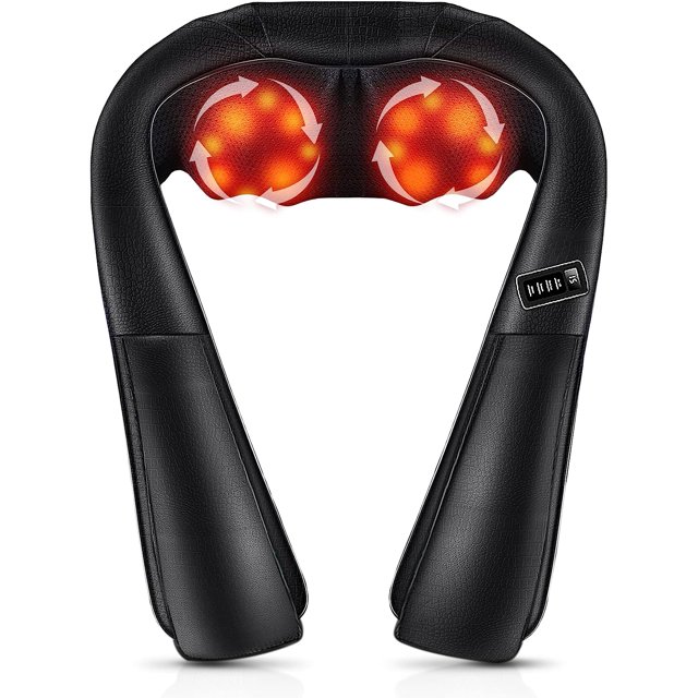 Shiatsu Neck and Back Massager with Heat,Electric Deep Tissue Kneading