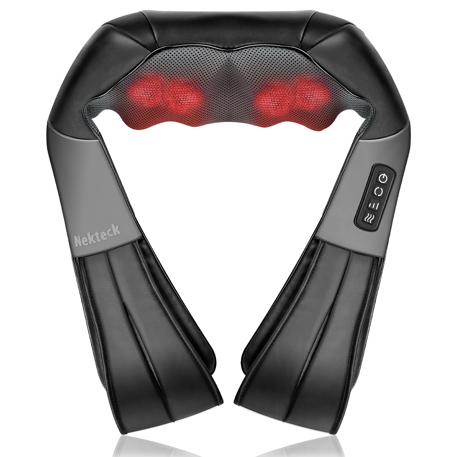 Nekteck Shiatsu Neck & Back Massage Pillow with Heat