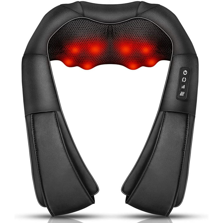 Shiatsu Neck And Shoulder Massager With Heat, 2 Modes Electric Deep Tissue  3D Kneading Massage Pillow With Timing, Cordless Body Massager For Back,  Leg, Shoulder, Neck 
