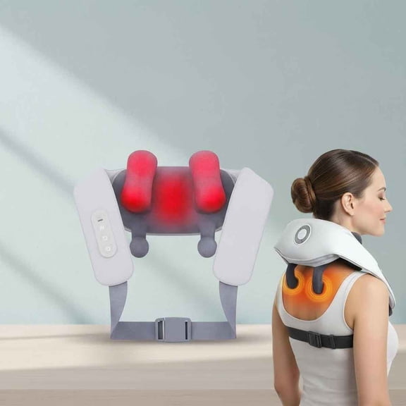 Shiatsu Neck and Back Massagers with Heat, 150 Mins Uses, 4 Modes & Adjustable Massage Head, Electric 3D Deep Tissue Kneading for Shoulder, Leg, Muscle Soreness, Pain Relief, Relaxation