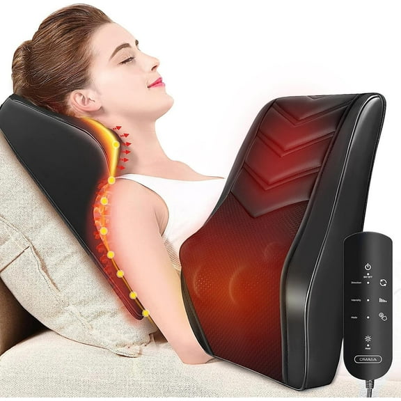 Shiatsu Neck Massager with Heat, 3D Kneading Back Massage Pillow for Pain Relief, Massagers and Back, Shoulder, Leg, Gifts Men Women Mom Dad, Stress Relax at Home Office Car