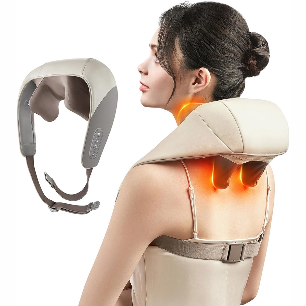 Shiatsu Neck Massager, Shoulder Neck Massager with Heat for Pain Relief Deep Tissue, Neck, Back, Shoulder, Leg Electric Kneading Massager, Perfect Gifts for Men Women Dad Mom