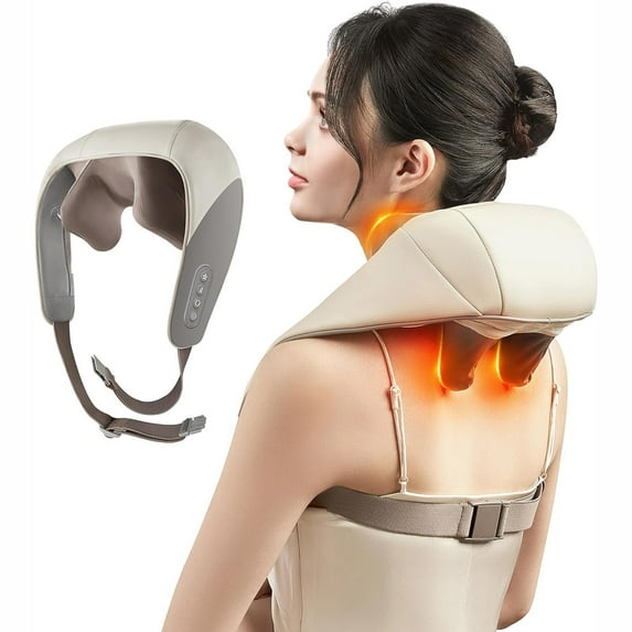 Shiatsu Neck Massager, Shoulder Neck Massager with Heat for Pain Relief Deep Tissue, Neck, Back, Shoulder, Leg Electric Kneading Massager, Perfect Gifts for Men Women Dad Mom