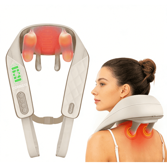 Shiatsu Neck Massager, Snailax Shoulder Neck Massager with Heat for Pain Relief Deep Tissue, Gifts