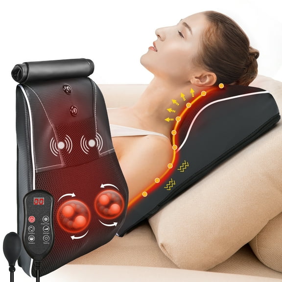 Shiatsu Neck and Back Massager with Heat, Neck Massager for Pain Relief deep Tissue, Christmas Gifts for Mom, Dad, Women - Black