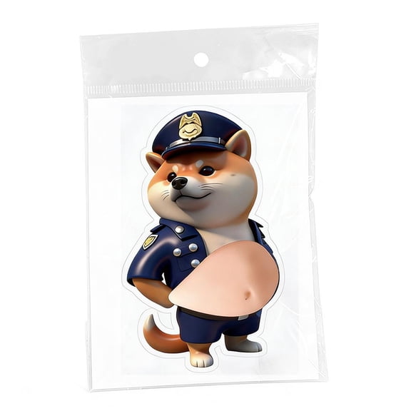 Shiba Dog Belly Sticker - Super Soft Big Belly Stickers Anti-Collision Sticker Silicone Adhesive Stickers Protector & Door Bumper,for Car Decals,Computer Notebook, Mobile Phone Shell Decor