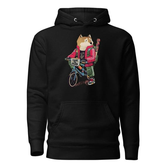 Shiba Fight to Powah Pullover Hoodie
