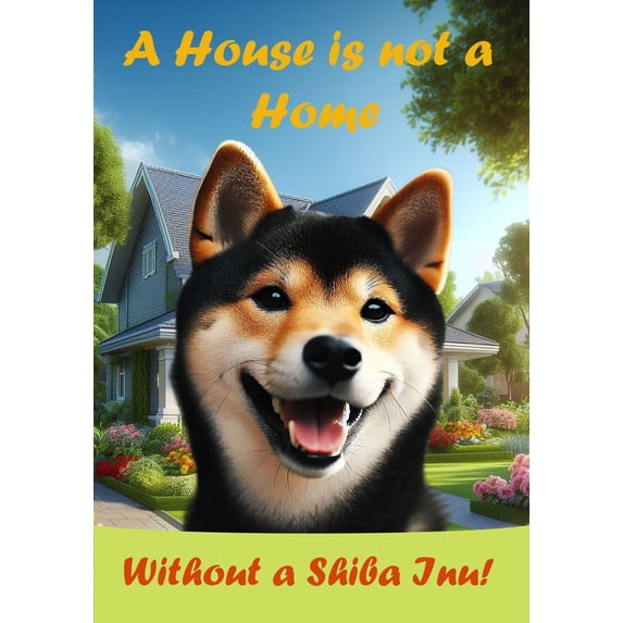 Shiba Inu B/T - Best of Breed A House is Not a Home Outdoor Garden Flag 12" x 17" Mailbox Flag Dog Flag