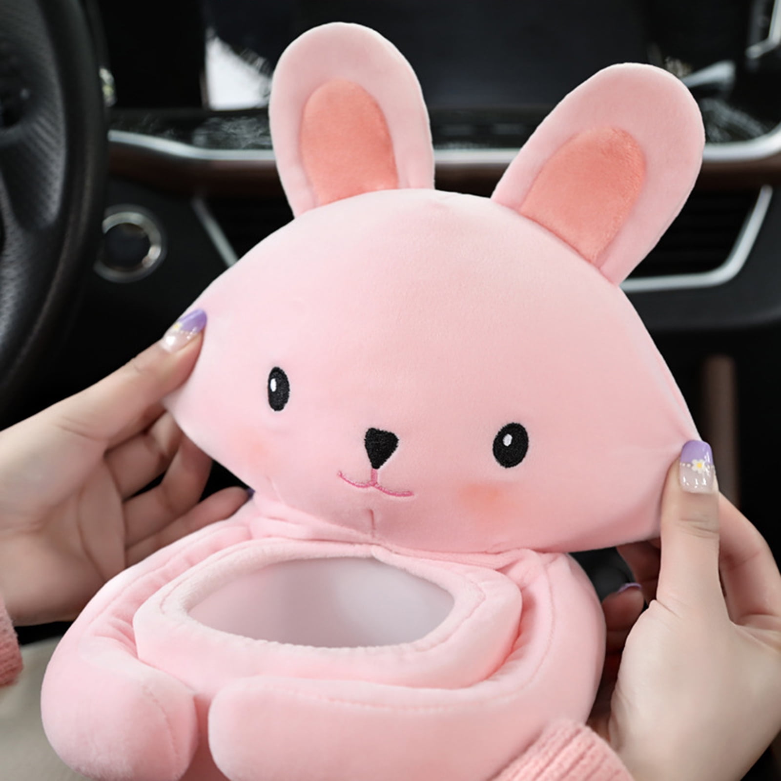 (Shiba Inu) Car tissue box/trash can two in one