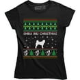 thumbnail image 1 of Shiba Inu Christmas Snowflakes Animal Pet Dog Lover Women's Ugly T-Shirt, 1 of 4