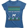thumbnail image 1 of Shiba Inu Christmas Snowflakes Animal Pet Dog Lover Women's Ugly T-Shirt, 1 of 4