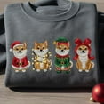 thumbnail image 1 of Shiba Inu Christmas Sweatshirt, Embroidered Dog Xmas Sweater, Dog Lover Holiday Shirt, Shiba Mom Gift, Pet Christmas Crewneck, 1 of 4