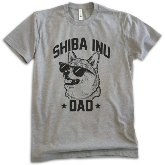 Shiba Inu Dad, Unisex Men's Shirt, Shiba Inu Owner, Funny Dog Dad Gift, Dark Heather Gray, Small