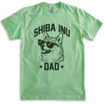 thumbnail image 1 of Shiba Inu Dad, Unisex Men's Shirt, Shiba Inu Owner, Funny Dog Dad Gift, Heather Apple Green, X-Small, 1 of 6