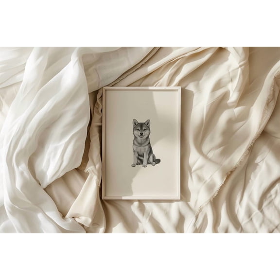 Shiba Inu Dog Art : Pet Wall Decor Unframed Paper Print