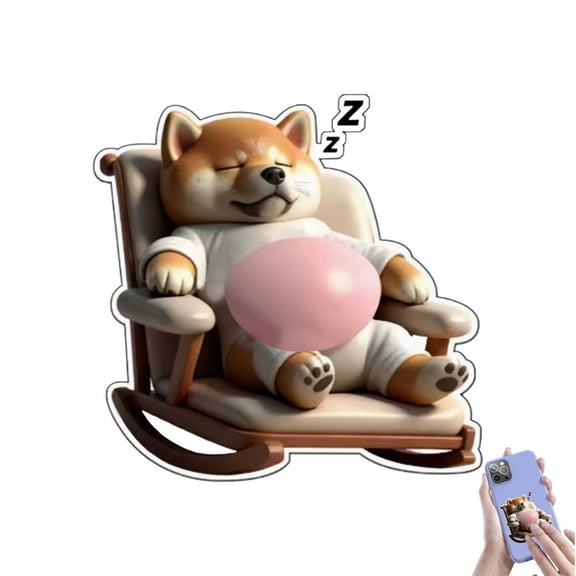 Shiba Inu Dog Belly Sticker, Super Soft Silicone Anti-Collision Stickers, Cute Squishies Dog Belly Sticker as Car Door Protector, Table Edge Protector, Phone Protectors