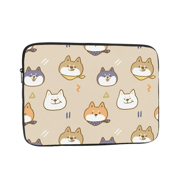 Shiba Inu Dog Face Portable Laptop Sleeve Compatible with MacBook Air Notebook Computer Case for Men Women College School Students