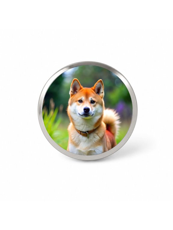 Shiba Inu Dog Photo Backpack Hat Novelty Lapel Pin