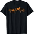 thumbnail image 1 of Shiba Inu Dog Pumpkin Heartbeat Women Men Funny Halloween T-Shirt, 1 of 3