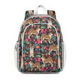 thumbnail image 1 of Shiba Inu Dog and Flower Floral Backpack for School,Cute School Bag,Schoolbag with Adjustable Shoulder Straps & Padded Back,15"x11.42"x5.5", 1 of 6