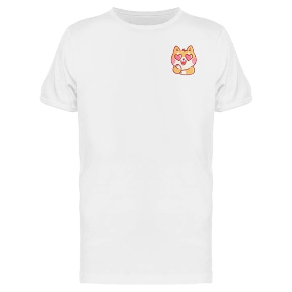 Shiba Inu Face (in Love) T-Shirt Men -Image by Shutterstock, Male Large