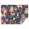 thumbnail image 1 of Shiba Inu and Pioneer Flower Rectangle Tablecloth 60"x84",Waterproof Polyester Rectangle Table Cloth, Wipeable Spillproof Polyester Tablecloth for Dining, Camping, Indoor and Outdoor, 1 of 5