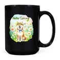 thumbnail image 1 of Shiba Inu Hello Spring Time Flower Floral Nature Mug Shibas Dog Lovers Gifts Idea Coffee Tea Cup - 02031, 1 of 4