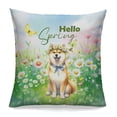 thumbnail image 1 of Shiba Inu Hello Spring Time Flower Floral Nature Pillowcase Double Sided Shibas Dog Lovers Gifts Idea Pillow Case Covers - 02031, 1 of 3