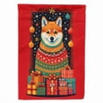 thumbnail image 1 of Shiba Inu Holiday Christmas House Flag 28 in x 40 in, 1 of 7