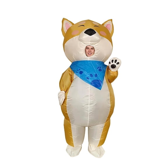 Shiba Inu Inflatable Costume For Adults, Cute Dog Cosplay Halloween Costume For Party Events Theme,Height 4'11"-6'3",Shiba Inu