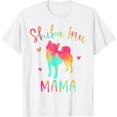 thumbnail image 1 of Shiba Inu Mama Colorful Shiba Inu Gifts Dog Mom T-Shirt, 1 of 2